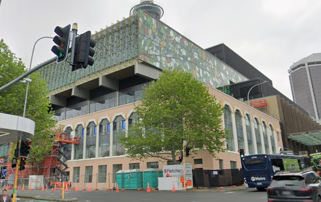 A slightly less blantant example of facadism. An older building integrated into a modern convention centre still under construction.